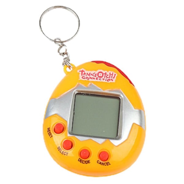 Tamagotchi Electronic Cyber Pet Retro Toy Virtual Game 90's Nostalgic Key Ring Dog Cat Toys Yellow