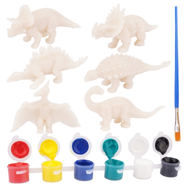 Crafts Set Dinosaur Statue Painting Toy Decoration Create Dinosaur World