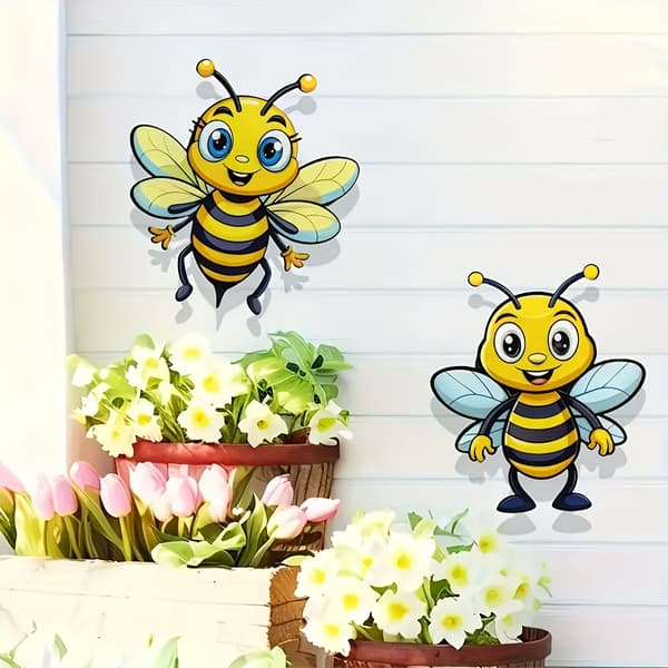 Anti-Lost kortpung RFID-blokerende punge SORT STYLE2 STYLE2 Sort style2-style2 Sort Model A Metal Bee (2pcs)