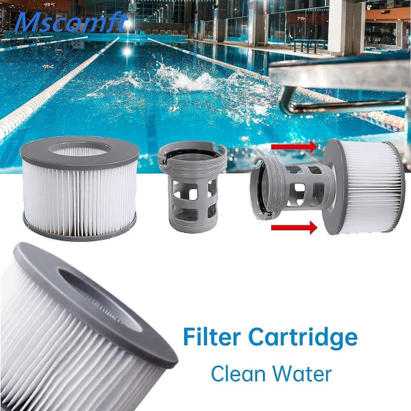 Filter Spa Lite för Mspa, filter för Mspa Lite, för Mspa Whirlpool-filter - filterpatroner för under - båtar och varma spa - modell från 2020 (4 st)