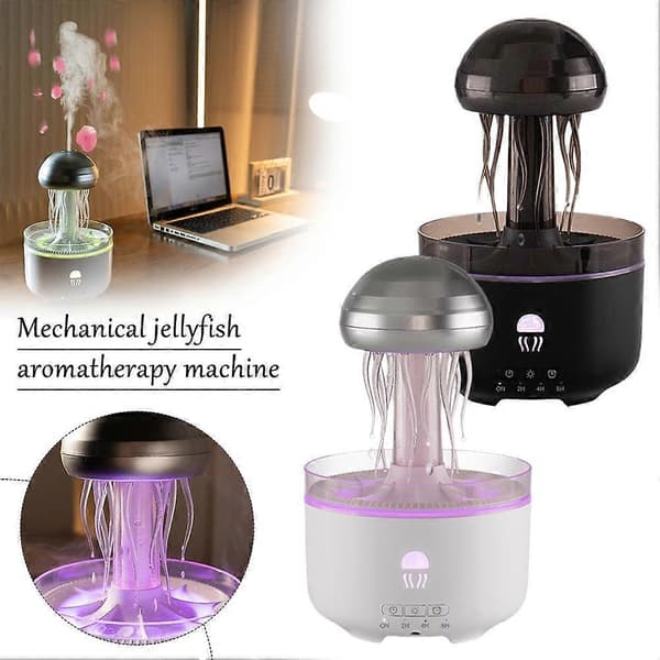 Manet Aromaterapi Diffuser - 320ml 3 i 1 Luftfuktare med Nattlampa Black EU