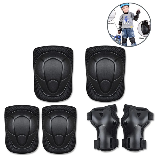 Knäskydd för barn inline skates, armbågsskydd, handledsskydd, skyddande overaller knäskydd, inline skates för barn, armbågsskydd, handledsskydd, skyddande overaller