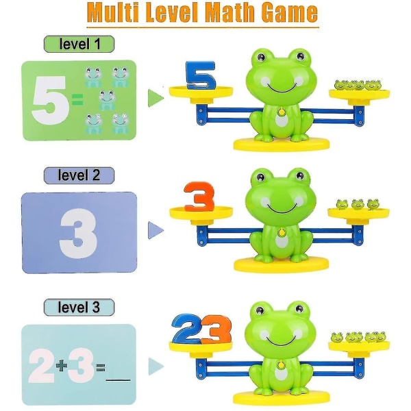 Kult matte-spill, froskebalanse telleleker for gutter og jenter, pedagogisk tallleke, morsom gave til barn, læring fra 3 år+