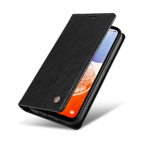 För Samsung Galaxy S23 FE Fodral Läder Telefon Skal Stativ Plånbok Magnetisk Litchi Textur Omslag