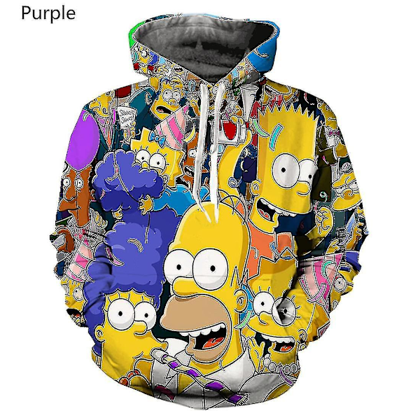 2023 Ny The S-simpsones Tryckt Herr & Dam 3D Tröjor Tröjor Kvalitet Huvtröja Nyhet Streetwear Mode Huvtröja 2 XXXL