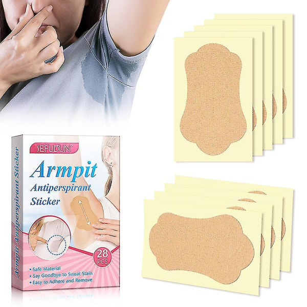 28 stk/æske Kvinder Armhule Sweat Pads Underarm Sommer Engangs Anti Sweat Stickers ONE SIZE