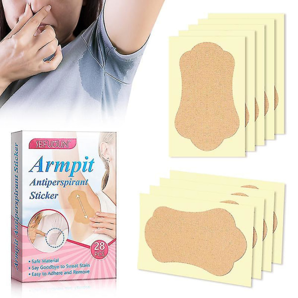 28 stk/eske Dame Armhule Svetteputer Underarm Sommer Engangs Anti Sweat Stickers ONE SIZE