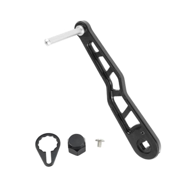 Fiskerulle Handtag Axel Diameter 4mm DIY Reparation Modifiering Vänster Höger Del Black
