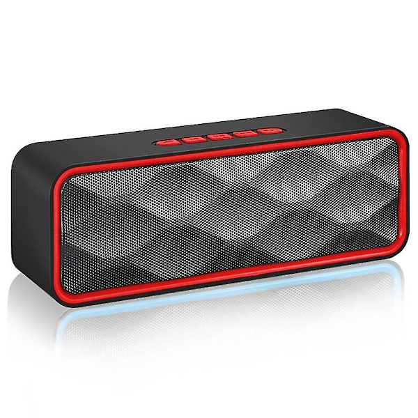 Bluetooth-högtalare, bärbar trådlös högtalare för utomhusbruk (röd)