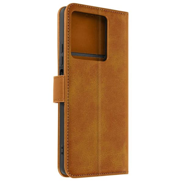 Etui til Redmi Note 13 5G Vintage Folio Wallet Light Brown