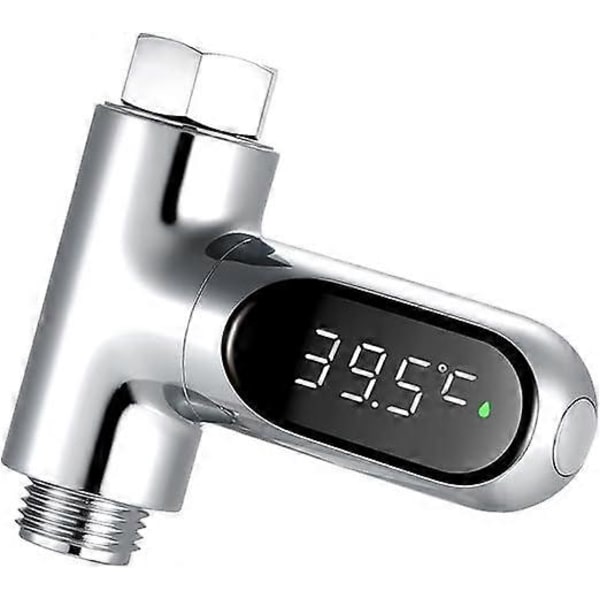 LED-vattentermometer visar digitalt duschtemperaturen