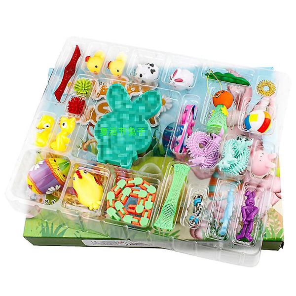 Ny Fidget Adventskalender Box Anti Stress Relief Leksaker Set Slow Rising Squishy Squeeze Barn Present Pojkar 1