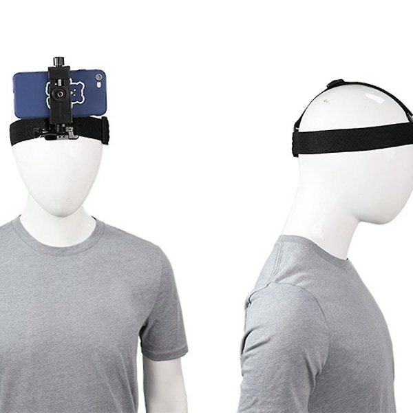 Universal huvudbandshållare för mobiltelefoner och actionkameror för Gopro Xiaomi Huawei Samsung Iphone Plus