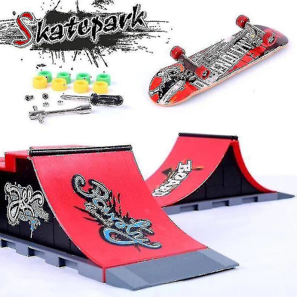 Finger Skateboard Skateboard Park Ramp Delar Däck Barn Sport Spel Typ A