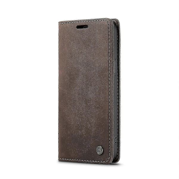 För iPhone 16e Plånboksfodral CASEME 013 Series PU Läder Telefonfodral Stativ BZSM Coffee