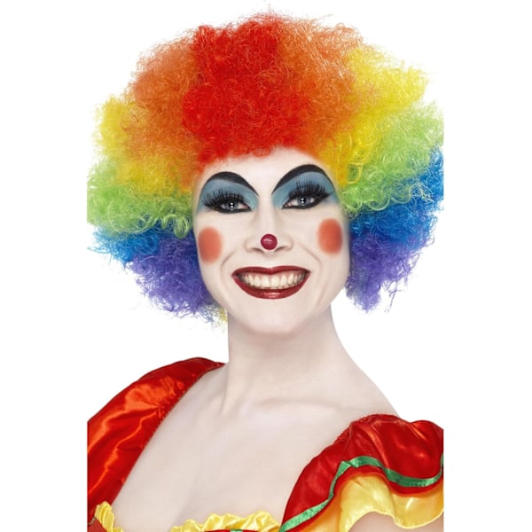 Crazy Clown Parykk, Blå 120g, Sirkus Kostyme, Klovne Parykker Multicolor