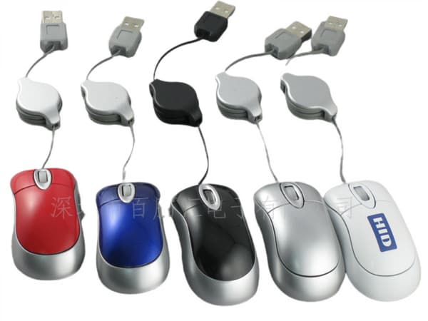 Retraction Cable Mini Mouse Office Home Mouse for Laptop or