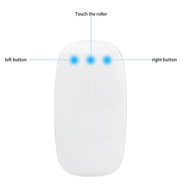 Magic Mouse: Langaton, Bluetooth, Ladattava. Multi-Touch Pinta Ohut Magic Mouse Sileä Ladattava Langaton - Valkoinen-FA-