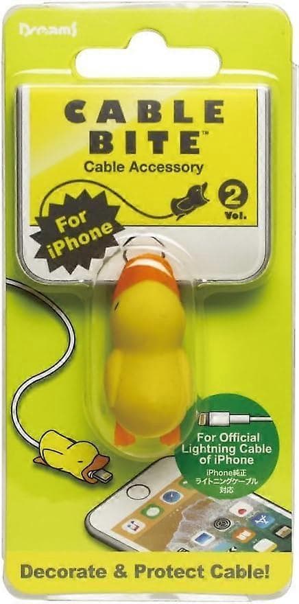 Cable BITE iPhone -puhelinlisävaruste suojaa kaapelin lisävarustetta (Ankka)