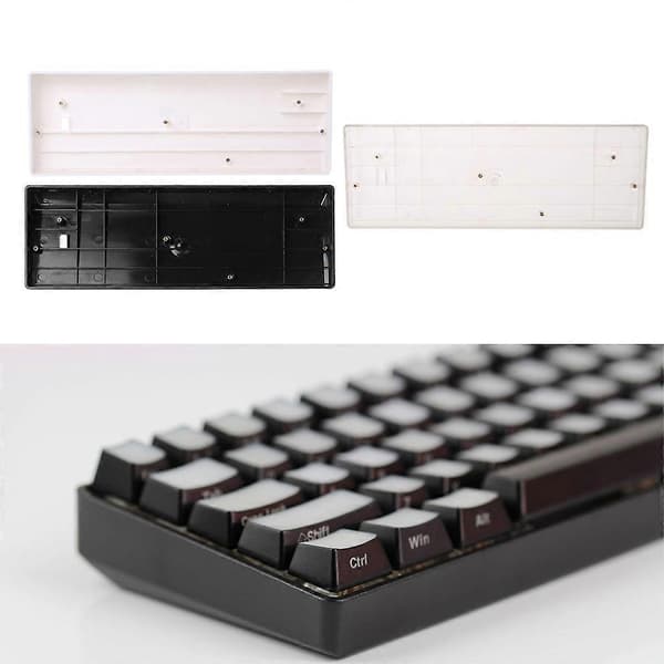 GH60 Kompakt Tangentbordsbas 60% Tangentbord Poker2 Plastramfodral White