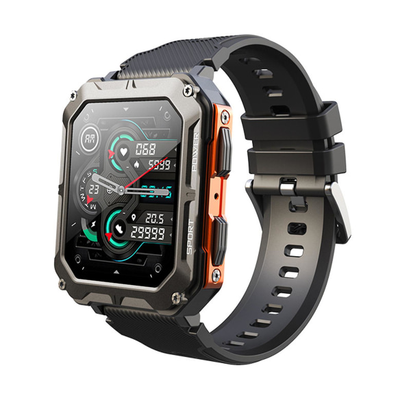 C20 Pro Smart Watch Bluetooth Sundhedsovervågning Pulsmåling/Søvn Analyse Smart Armbåndsur Orange
