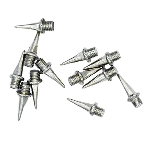 12 stk startblokk-pigger, banepigger i stål M4.8, løpeblokk-pigger for sprintere 13.5mm