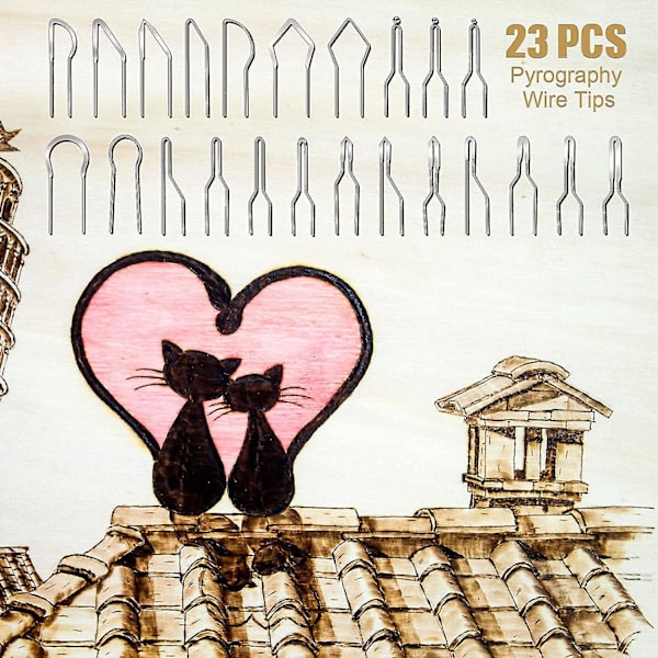 23 kappaleen pyrografiavinkkien vaihto puupoltto kärjet pyrografia lanka kynän kärjet puupoltto lanka kärjet korkean impedanssin pyrografia koneen lisävaruste