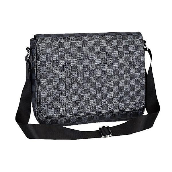 Herre skuldertaske PU læder ternet crossbody herre crossbody tasker business håndtasker