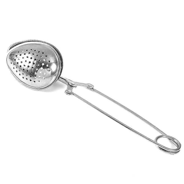 BOROCO Tesil i rostfritt stål för löst te, sil, filter, diffusor, örtkryddor, vatten-droppformad klämma
