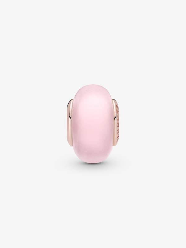 Pandora - Matt Rosa Murano Glassjarm - 14k rosegullbelegg