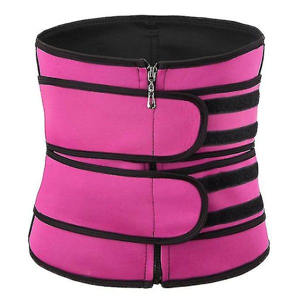 Talje slankende bælte til kvinder Sauna Suit Sved Wrap Trainer Slankende Cincher Body Shaper rose red M