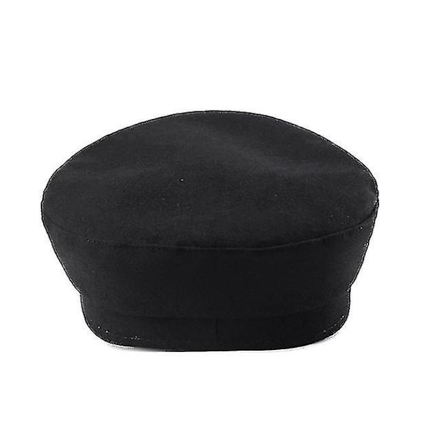 Chaufför Top Cap Svart Basker Förare Kostymhatt Maskerad Åttahörnig Hattar