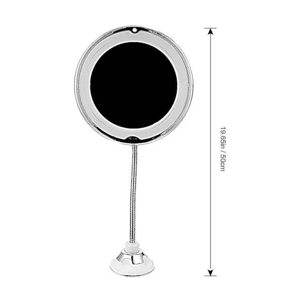 10x suurentava meikkpeili - imukupilla ja LED-valolla, kylpyhuonepeili