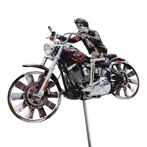 Pilot Snpy Trädgårdsväderkvarn Snoopy Pilot Flygande Biplan Vindsnurror Modern Trädgårdsdekoration Motorcycle