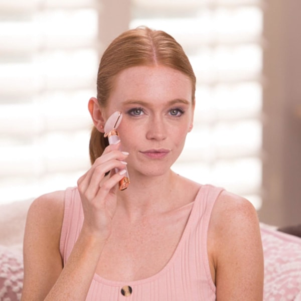 Touch Flawless Contour, Sähköinen ruusukvartsirolleri ja kasvojen hierontalaite – AA-paristo sisältyy pink