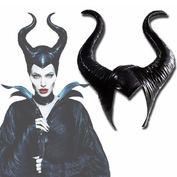 Maleficent Horns Cosplay Costume Evil Witch Queen Halloween Party Headgear