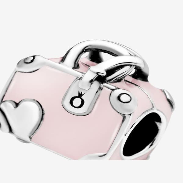 Pandora - Rosa kuffert charm - Sterlingsølv