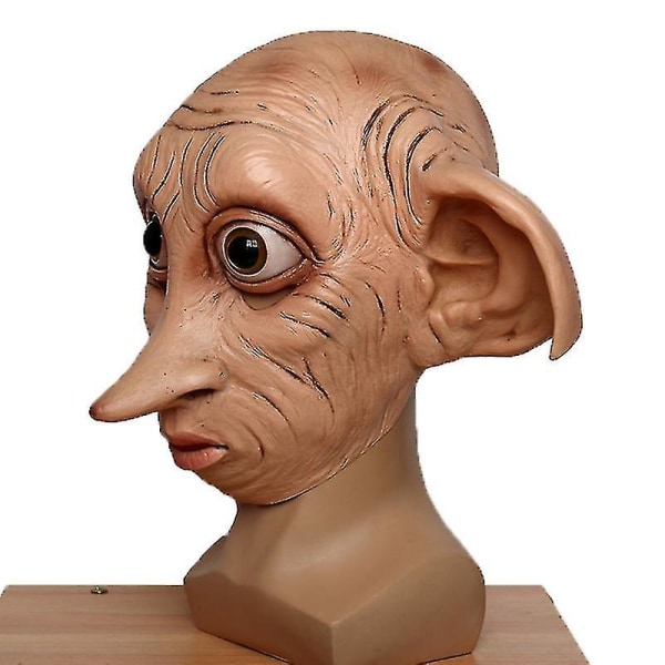 Cosplay Dobby Elfin Latex Mask Animal Style Christmas Carnival Dräkt Huvudbonader