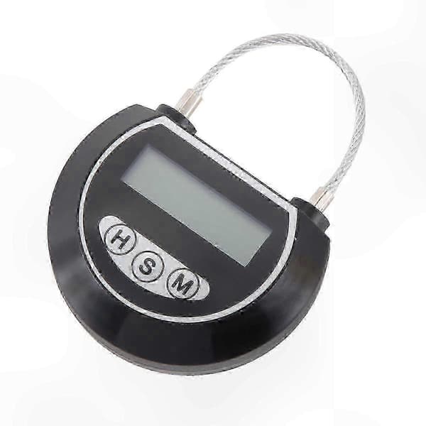 Timer-aktiveret opbevaringsboks til legetøj og småting med multifunktionelt låsesystem Black