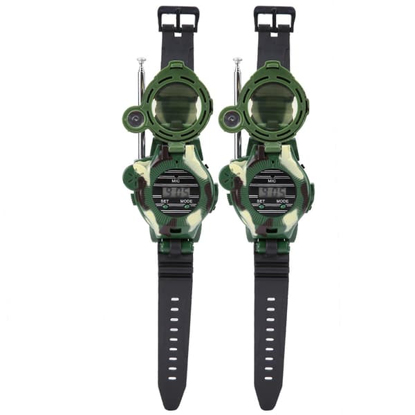 2 st barnsimulerings militärklocka walkie talkies utomhusleksakspresent