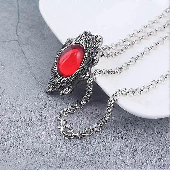 Gaming Peripherals Devil May Cry Dantes Amulet Halskæde Rødt Krystal Vedhæng Gave til Mænd Kvinder