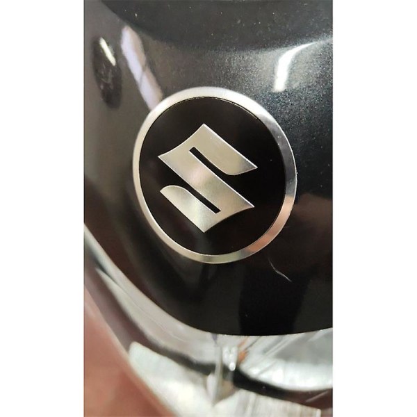 Emblem Logo Motorcykel Klistermærke Rund Sort Moto Badge Decal For Suzuki Front Motorcykel Case Stickers Scooter Head Decoration 3d - Decals &amp; Klistermærke