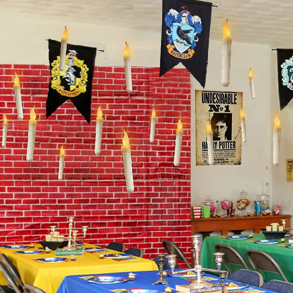 Wabjtam Halloween Dekorationer - 12 Flydende LED Lys - Hexe Halloween Dekoration Julefest Tilbehør Fødselsdag Bryllup Indendørs Hjem Værelse Klasseværelse