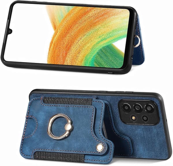 Läderfodral för iPhone 11 med 360° Ställ & TPU-skydd [JUN]