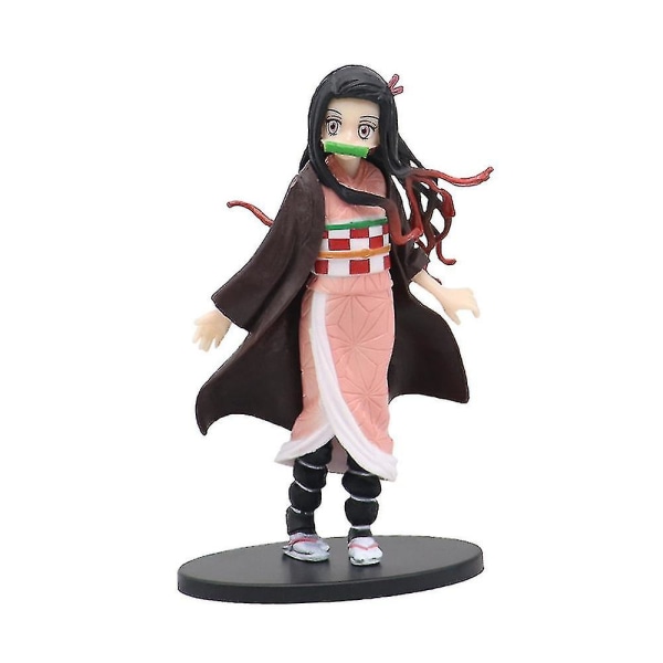 6 st/set Anime Demon Slayer Figur Leksaker Zenitsu Inosuke Tanjiro Nezuko Samlarobjekt PVC Modell Staty Figur Dockor Leksak