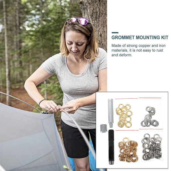 1 Set Grommet Kit Robusta Öglor Öglor Grommet Montering Fixeringsverktygssats