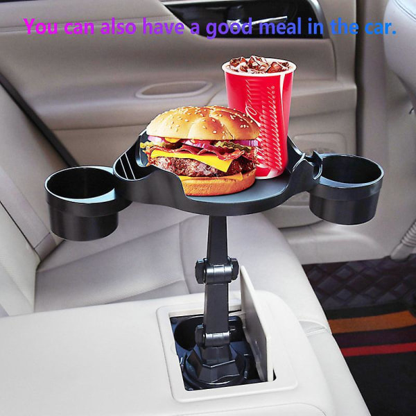 Universal Car Cup Holder Tray Adjustable Car Tray Table Mobile Phone Holder Mount 360 Swivel Arm Food Table For Most Vehicles - Drinks Holders