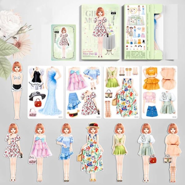 Magnetic Dress Up Baby, Magnetic Princess Dress Up Paper Doll Magnet Dress Up Games, låtsasresor Lekset Toy Dress Up Dolls For Girls Present Set F