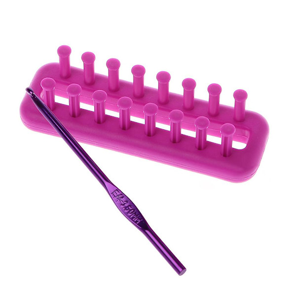 Rektangulär sjal stickningsväv kit set sy nål halsdukar DIY hantverk verktyg