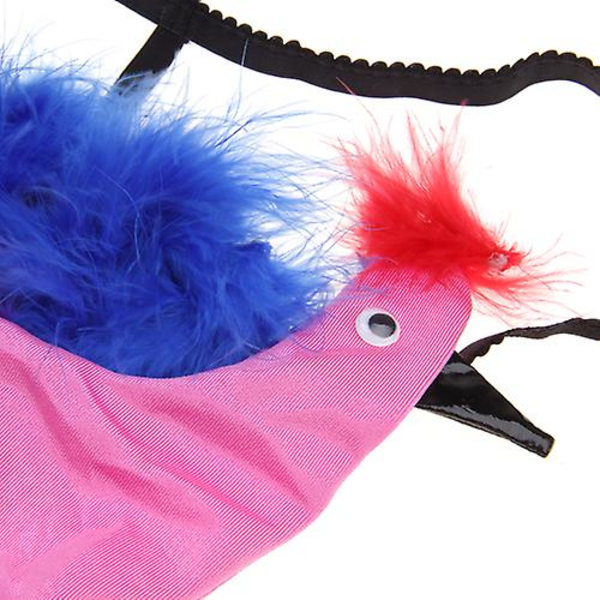 Sexet Herreundertøj Nyhed G-streng Påfugl Pung - Pink